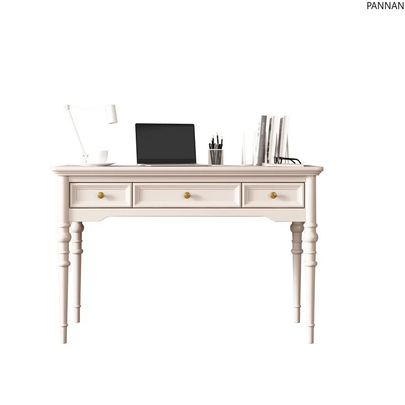American cream style all solid wood desk simple study home writing desk table
American cream style all solid wood desk simple study home writing desk table