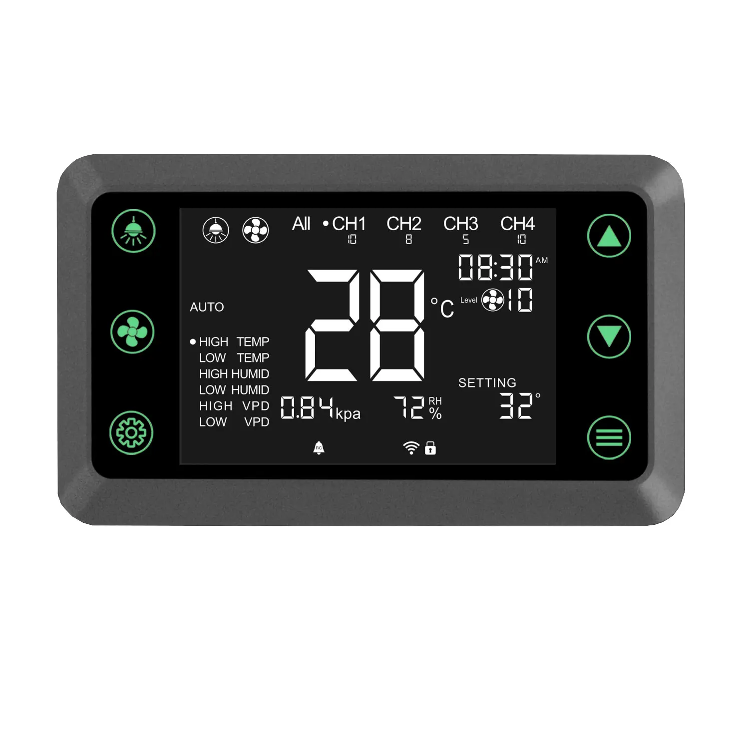 Smart Lighting Emitting Diode Growth Application Smart Digital Dimming Settings Temperature and Humidity
Smart Lighting Emitting Diode Growth Application Smart Digital Dimming Settings Temperature and Humidity