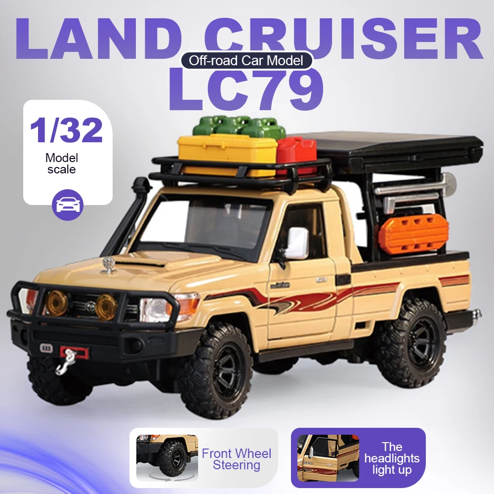 Модель внедорожника Toyota Land Cruiser LC79 Prado 1:32, литая из сплава, с подвижным рулем, амортизацией, открывающимися дверями, коллекционная модель
Модель внедорожника Toyota Land Cruiser LC79 Prado 1:32, литая из сплава, с подвижным рулем, амортизацией, открывающимися дверями, коллекционная модель