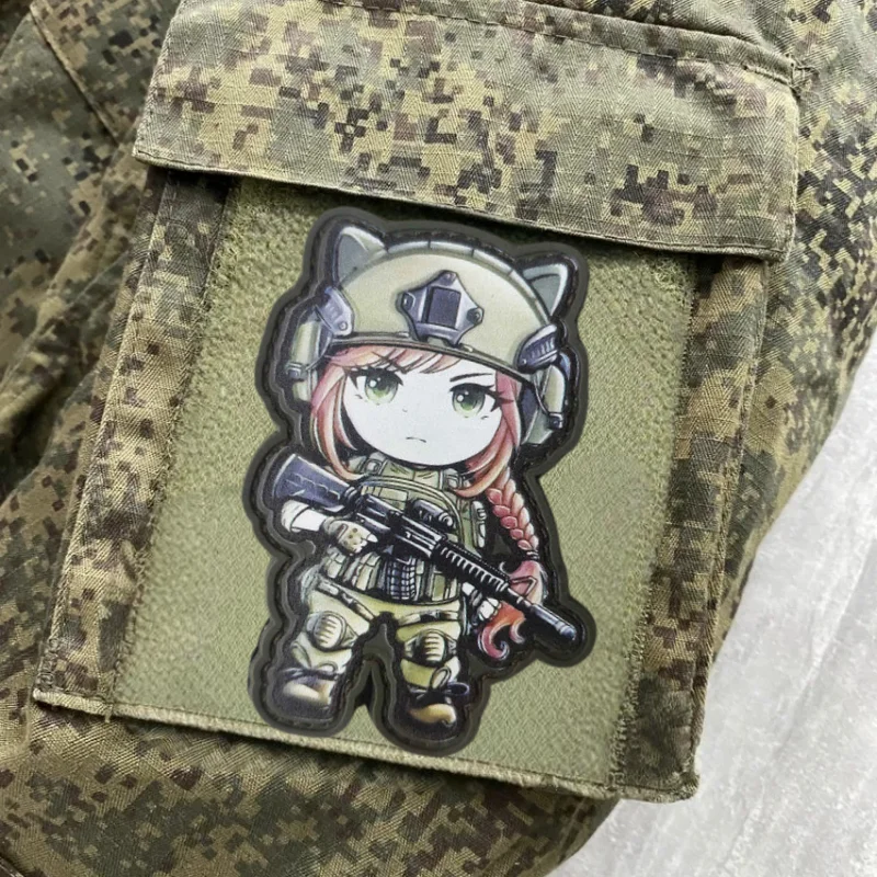 Military Girl PVC Patch Anime Tactical Vest Morale Badge Hook and Loop Backpack Hats Decorative Stickers Patches for Clothing
Military Girl PVC Patch Anime Tactical Vest Morale Badge Hook and Loop Backpack Hats Decorative Stickers Patches for Clothing