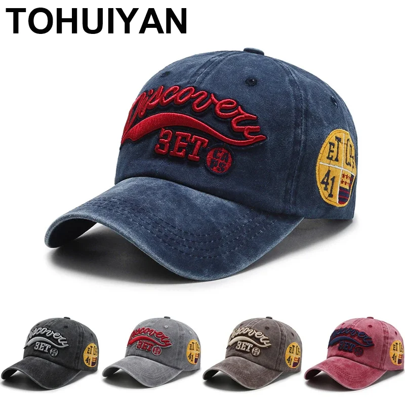 TOHUIYAN Branded Washed Baseball Cap Vintage Embroidery Men Caps and Hats Casual Gorras Bone Dad Hat Women Hip Hop Snapback Caps
TOHUIYAN Branded Washed Baseball Cap Vintage Embroidery Men Caps and Hats Casual Gorras Bone Dad Hat Women Hip Hop Snapback Caps
