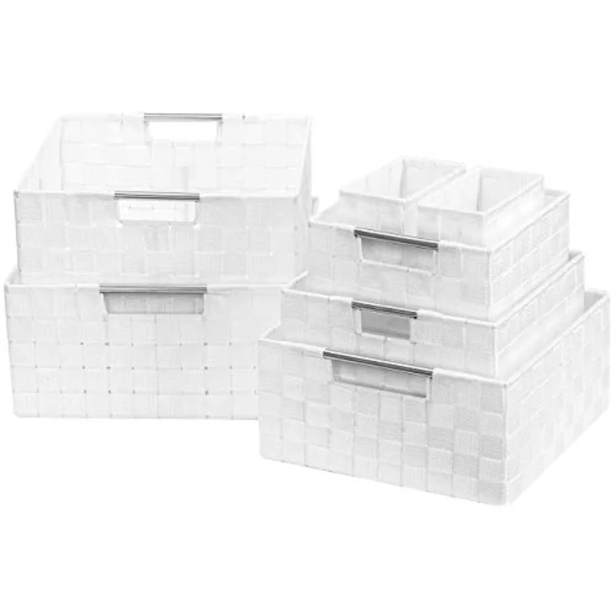 Storage Baskets for Organizing Set of 7,Mesh Hand-Woven Design, Linen Closet Organizers and Storage, Organizer Storage Baskets
Storage Baskets for Organizing Set of 7,Mesh Hand-Woven Design, Linen Closet Organizers and Storage, Organizer Storage Baskets
