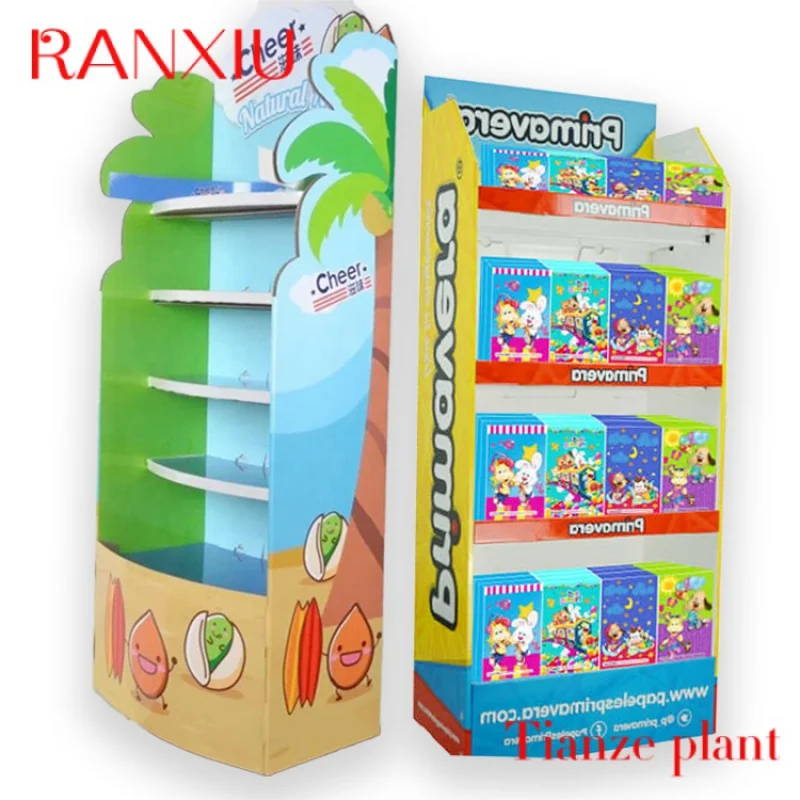CustomRetail promotion Toy Corrugated paper color print snack pet socks Store floor paper display Paper shelves
CustomRetail promotion Toy Corrugated paper color print snack pet socks Store floor paper display Paper shelves