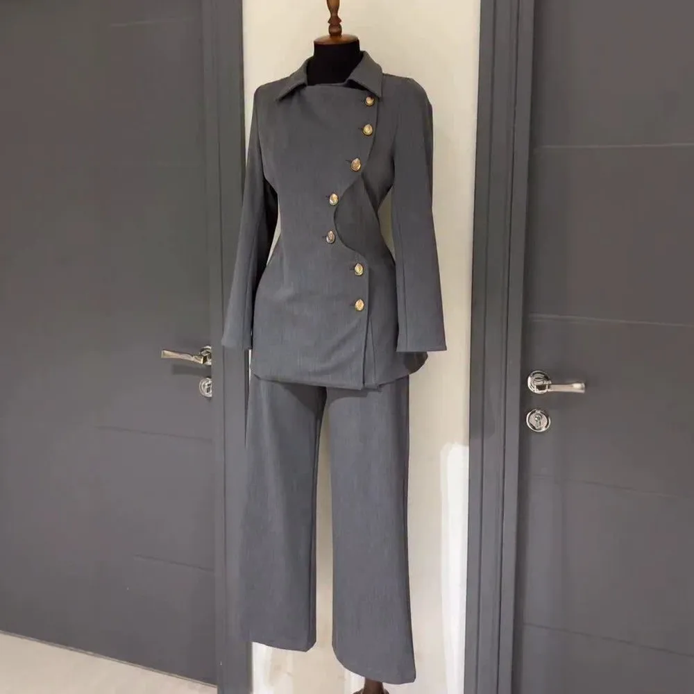 Women Blazer Two Piece Outfits Long Sleeve Button Down Office Suits Sets Blazer Dress Pant Suit Spring Summer Matching Set
Women Blazer Two Piece Outfits Long Sleeve Button Down Office Suits Sets Blazer Dress Pant Suit Spring Summer Matching Set
