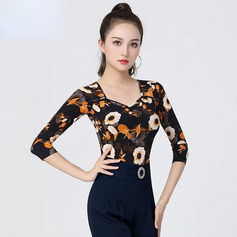 Latin Dance Top for Women New Tango Clothing Slim Square Collar One-piece Waltz Dance Clothes Women
Latin Dance Top for Women New Tango Clothing Slim Square Collar One-piece Waltz Dance Clothes Women