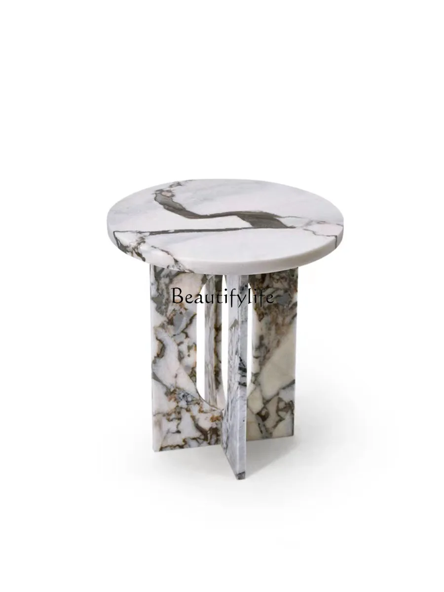 Light luxury natural marble round sofa edge few simple modern balcony corner few
Light luxury natural marble round sofa edge few simple modern balcony corner few
