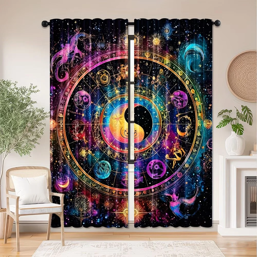2Pcs Curtains Colorful Stars and Constellations Window Drapes for Bedroom Living Room Decoration Window Treatment.
2Pcs Curtains Colorful Stars and Constellations Window Drapes for Bedroom Living Room Decoration Window Treatment.