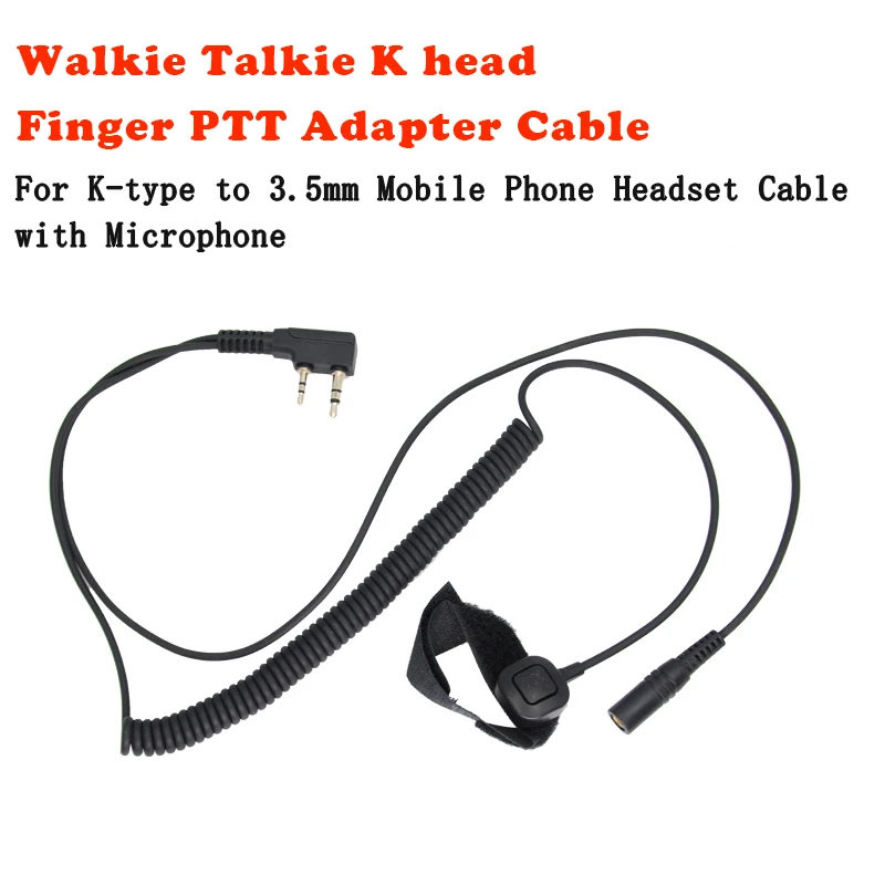 2 Pin K-head to 3.5MM Adapter with PTT For BaoFeng Kenwood TYT Quansheng woxun Walkie Talkie to 3.5mm Headsets with in-line Mic
2 Pin K-head to 3.5MM Adapter with PTT For BaoFeng Kenwood TYT Quansheng woxun Walkie Talkie to 3.5mm Headsets with in-line Mic
