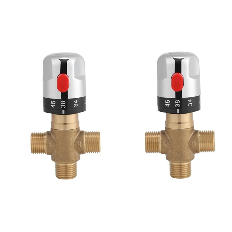 ABWZ-2X Thermostatic Mixing Valve Solid Brass G1/2 For Shower System Water Temperature Control Pipe Basin Thermostat Control
ABWZ-2X Thermostatic Mixing Valve Solid Brass G1/2 For Shower System Water Temperature Control Pipe Basin Thermostat Control