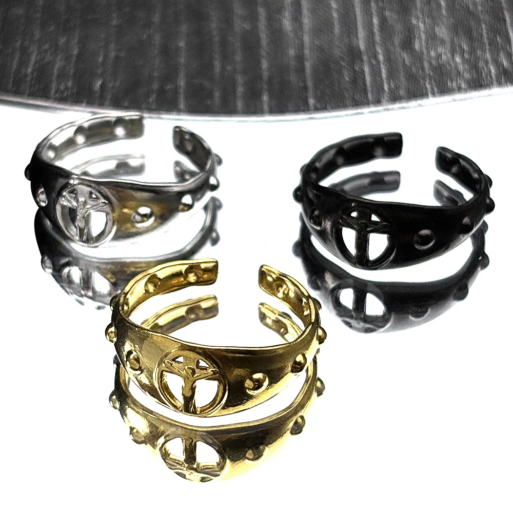 Vintage Jesus Cross Rings Women Men Gold Color Stainless Steel Adjustable Ring Religious Party Male Christianity Jewelry Gift
Vintage Jesus Cross Rings Women Men Gold Color Stainless Steel Adjustable Ring Religious Party Male Christianity Jewelry Gift