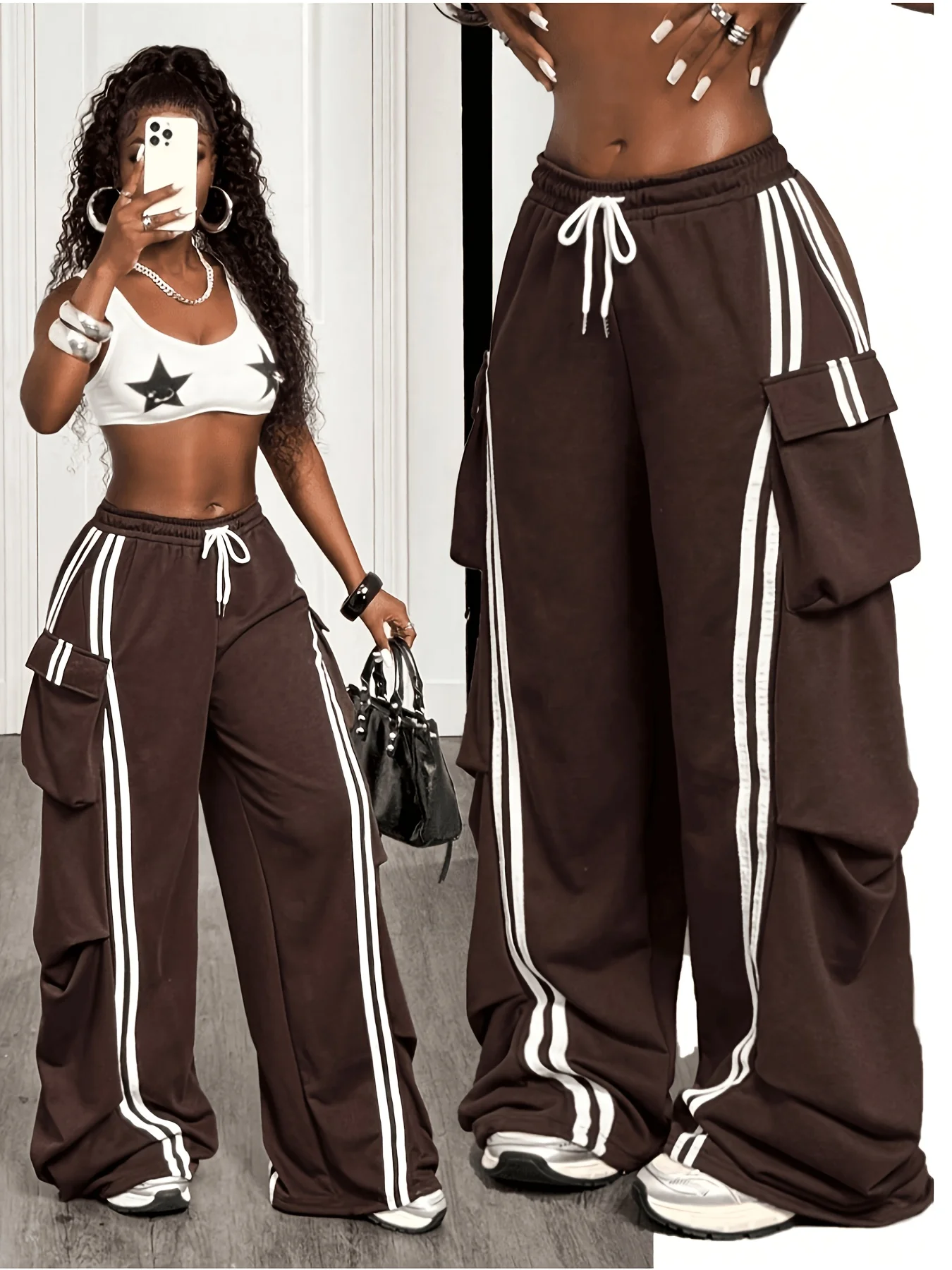 Women's Fashion Casual Pants, Street Cool Y2K Style
Women's Fashion Casual Pants, Street Cool Y2K Style