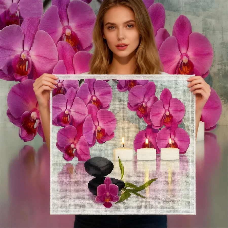 2026 New style Flower Orchid Printed Water-Soluble Canvas cross Stitch Embroidery Kit Threads Hobby Needlework Handmade Adults
2026 New style Flower Orchid Printed Water-Soluble Canvas cross Stitch Embroidery Kit Threads Hobby Needlework Handmade Adults