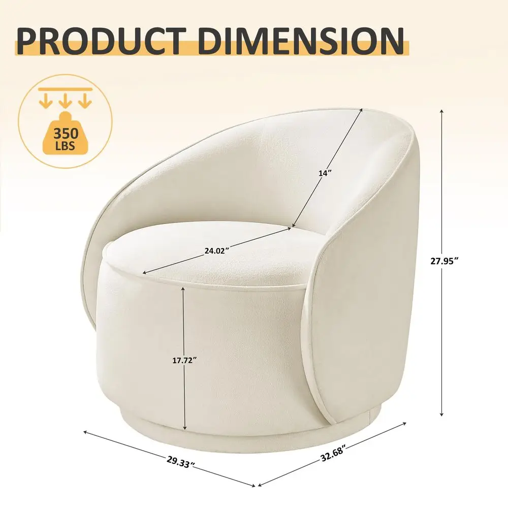 Accent Chairs Set of 2, 360 Comfy Barrel Swivel Club Armchair, Modern Reading Chair for Living Room, Bedroom, Office, Balco -HOT
Accent Chairs Set of 2, 360 Comfy Barrel Swivel Club Armchair, Modern Reading Chair for Living Room, Bedroom, Office, Balco -HOT