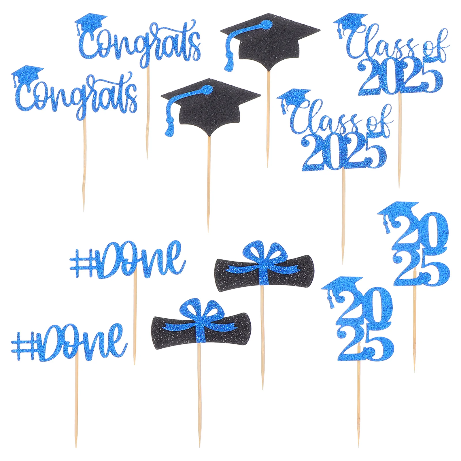12 Pcs 2025 Graduation Cake Insert Toppers Unique Design Season Celebration Party Supplies Congrats Grad Cake Picks Food Safe
12 Pcs 2025 Graduation Cake Insert Toppers Unique Design Season Celebration Party Supplies Congrats Grad Cake Picks Food Safe