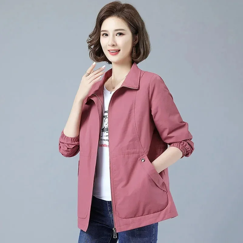 2024 New Spring Autumn middle aged Women Jacket Fashion Pocket Zipper Jackets Causal Long Sleeve Windbreaker Female Short E4865
2024 New Spring Autumn middle aged Women Jacket Fashion Pocket Zipper Jackets Causal Long Sleeve Windbreaker Female Short E4865