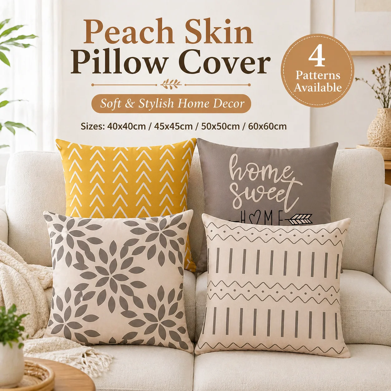 Peach Skin Pillow Cover Boho Geometric Floral Cushion Case For Sofa Living Room Soft Home Sweet Home Decor 45x45
Peach Skin Pillow Cover Boho Geometric Floral Cushion Case For Sofa Living Room Soft Home Sweet Home Decor 45x45