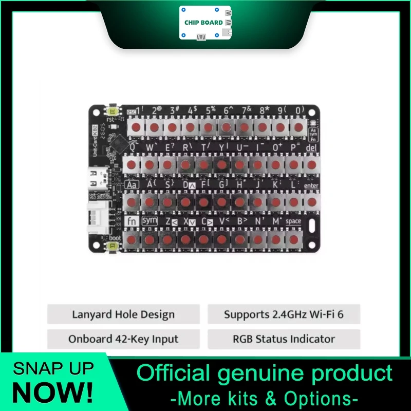Stack CardKB2 Wireless Keyboard, ESP32-C61, 42 Button Mini Pad, WiFi6 BLE USB-C RGB Support
Stack CardKB2 Wireless Keyboard, ESP32-C61, 42 Button Mini Pad, WiFi6 BLE USB-C RGB Support