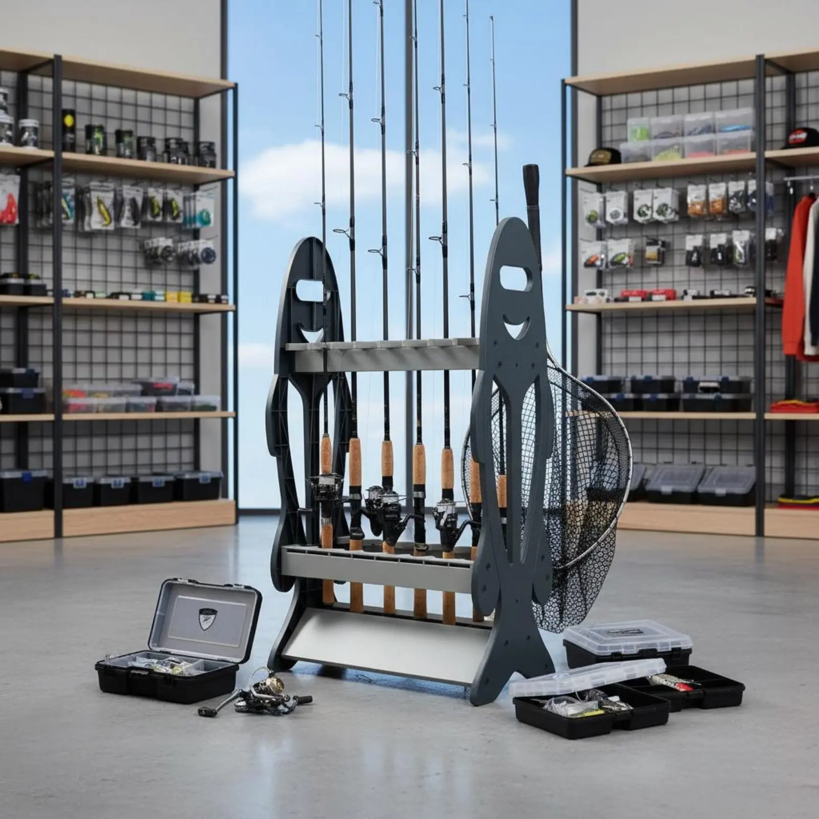 aquaticShaped Rod Rack Thick PP Material Lure Rod Storage Rack Fishing Pole Stand Large Capacity Stable Standing Base for Garage
aquaticShaped Rod Rack Thick PP Material Lure Rod Storage Rack Fishing Pole Stand Large Capacity Stable Standing Base for Garage