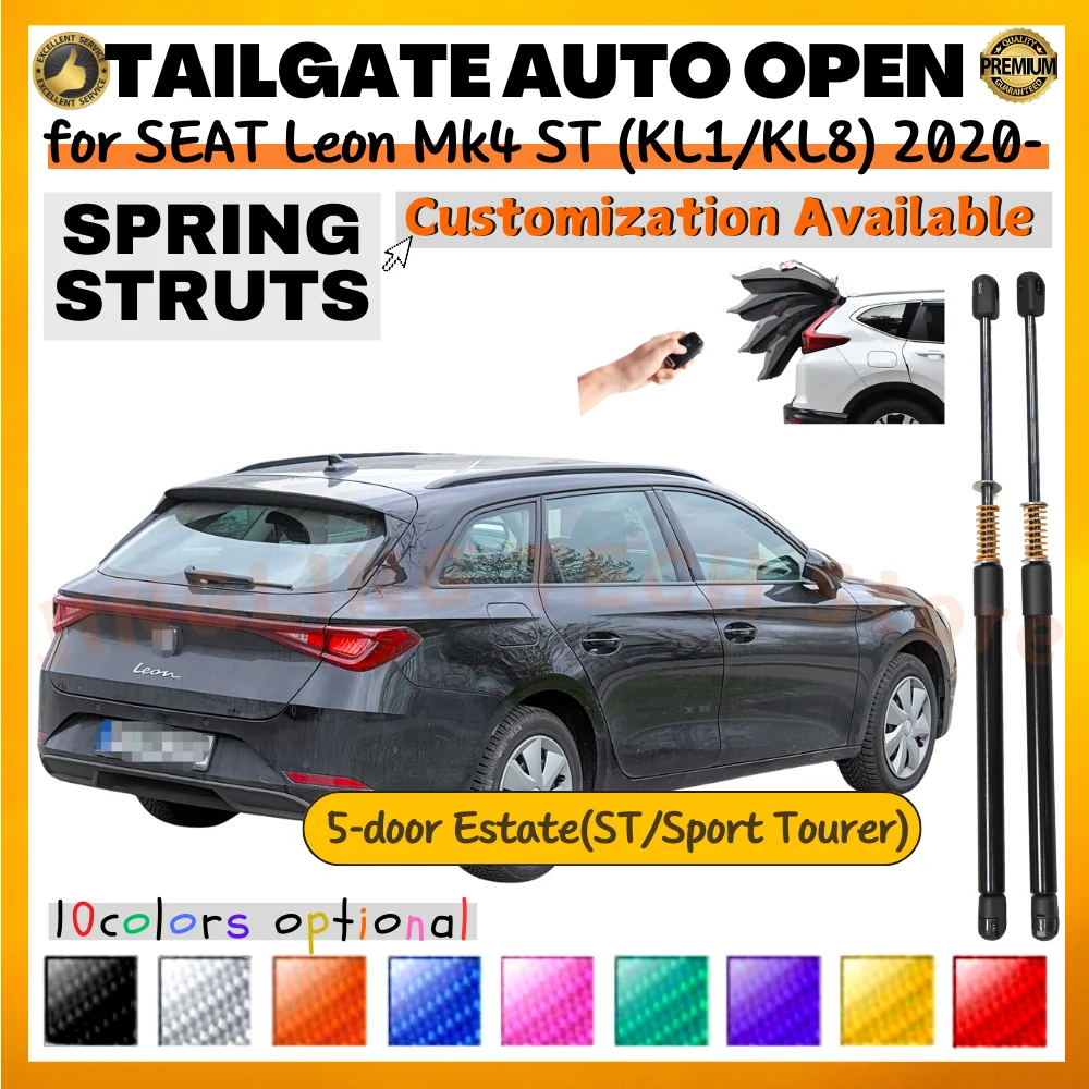 Qty(2) Trunk Struts with Spring for SEAT Leon Mk4 ST Estate (KL1/KL8) 2020-present Rear Tailgate Gas Springs Lift Supports
Qty(2) Trunk Struts with Spring for SEAT Leon Mk4 ST Estate (KL1/KL8) 2020-present Rear Tailgate Gas Springs Lift Supports