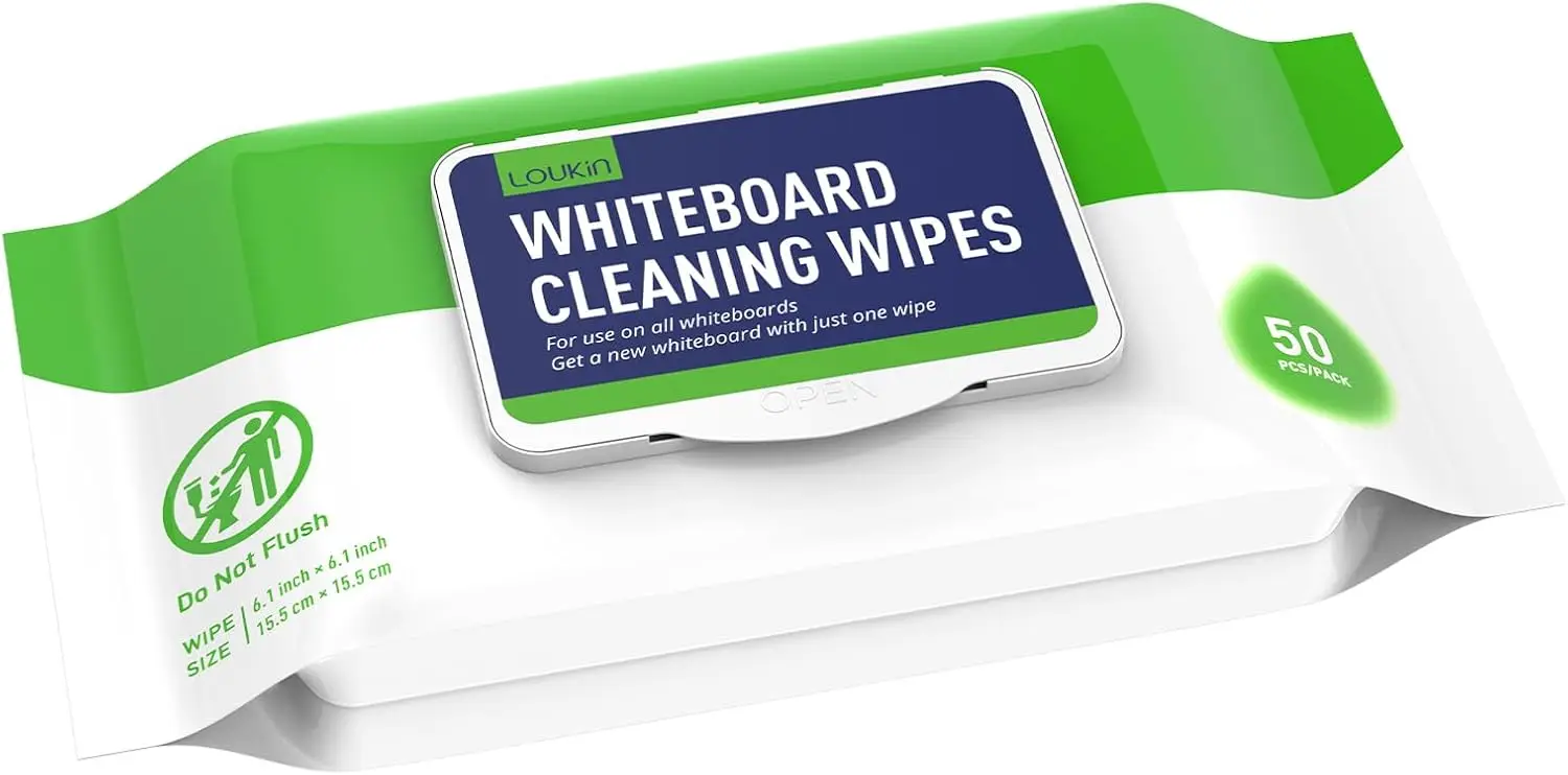 Dry Erase Wipes for Whiteboard Cleaning, 50 Pre-Moistened Wipes with Flip-Top Lid for Quick and Easy Cleaning
Dry Erase Wipes for Whiteboard Cleaning, 50 Pre-Moistened Wipes with Flip-Top Lid for Quick and Easy Cleaning