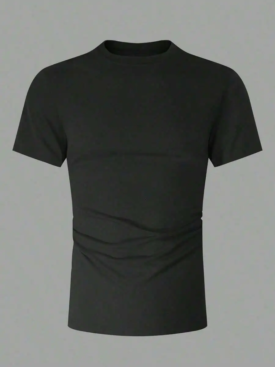 Mens Solid Color Round Neck Short Sleeve T-Shirt Casual Fashionable
Mens Solid Color Round Neck Short Sleeve T-Shirt Casual Fashionable