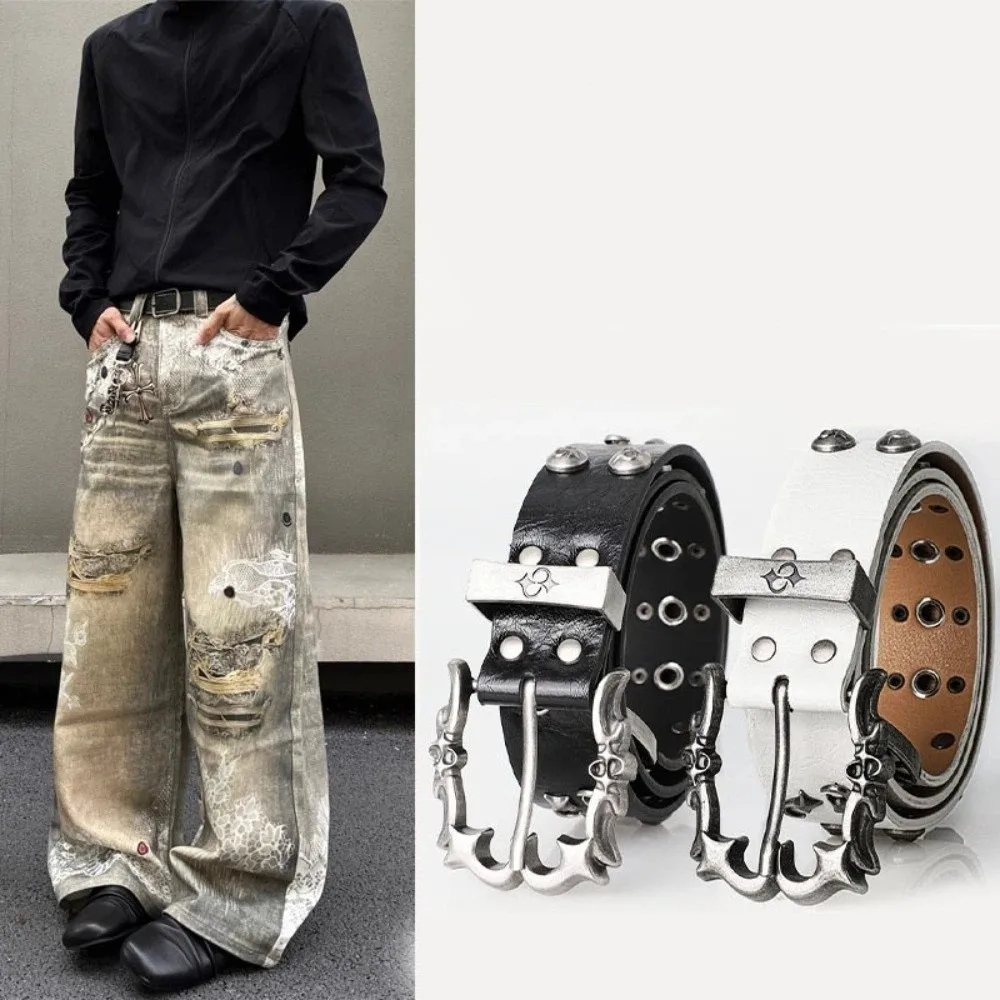 Новый черный панк-готический пояс с заклепками и градиентом из металла, имитация коровы, шикарный пояс из искусственной кожи, джинсовое украшение
Новый черный панк-готический пояс с заклепками и градиентом из металла, имитация коровы, шикарный пояс из искусственной кожи, джинсовое украшение
