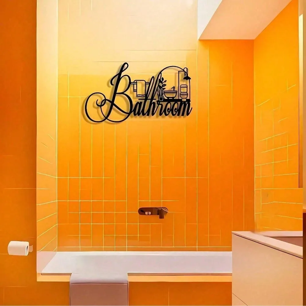 Rustic Metal Wall Sign Vintage Bathroom Decor Black Farmhouse Art for Home Bedroom Kitchen Gift
Rustic Metal Wall Sign Vintage Bathroom Decor Black Farmhouse Art for Home Bedroom Kitchen Gift