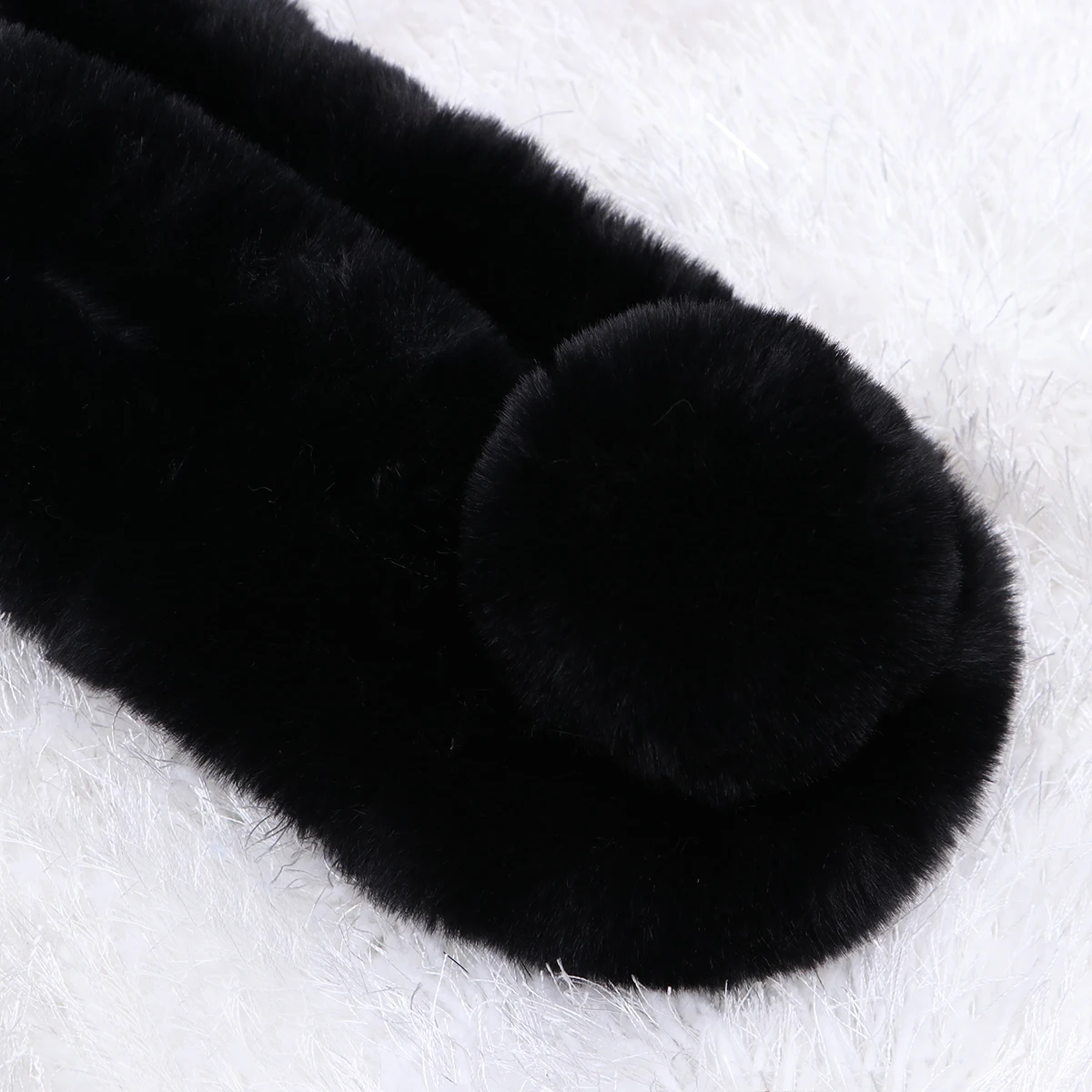 Korean Version Imitation Rabbit Scarf Student Black Faux Scarves for Women Winter Warm
Korean Version Imitation Rabbit Scarf Student Black Faux Scarves for Women Winter Warm