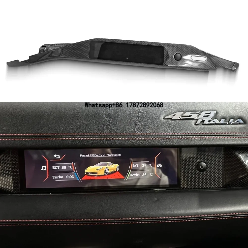 F458 F488 Passenger Pilot Display Screen Full Carbon Fibre Shell Digital Dashboard Mile KMH LHD/RHD Suitable for F458
F458 F488 Passenger Pilot Display Screen Full Carbon Fibre Shell Digital Dashboard Mile KMH LHD/RHD Suitable for F458