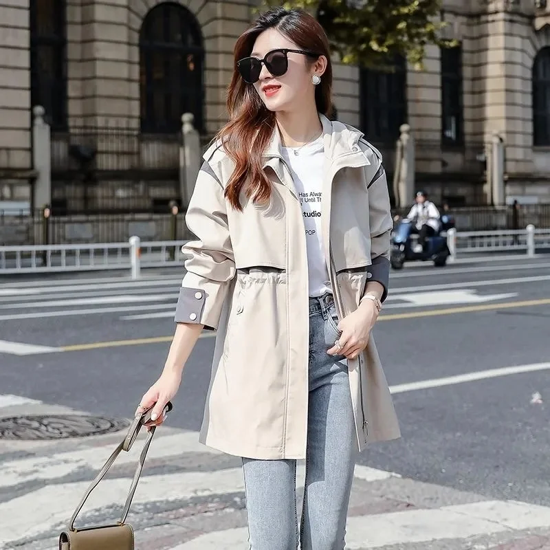 High-End Foreign Style Hooded Windbreaker Women New Commuter College Style The Spring and Autumn 2023 Slim and Long Coat Female
High-End Foreign Style Hooded Windbreaker Women New Commuter College Style The Spring and Autumn 2023 Slim and Long Coat Female