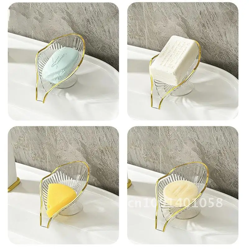 Luxury Bathroom Soap Holder Gold Leaf Dish Soap Kitchen Sponge Soap Box Storage Non-Slip Drain Soap Case Container Bathroom Acc
Luxury Bathroom Soap Holder Gold Leaf Dish Soap Kitchen Sponge Soap Box Storage Non-Slip Drain Soap Case Container Bathroom Acc