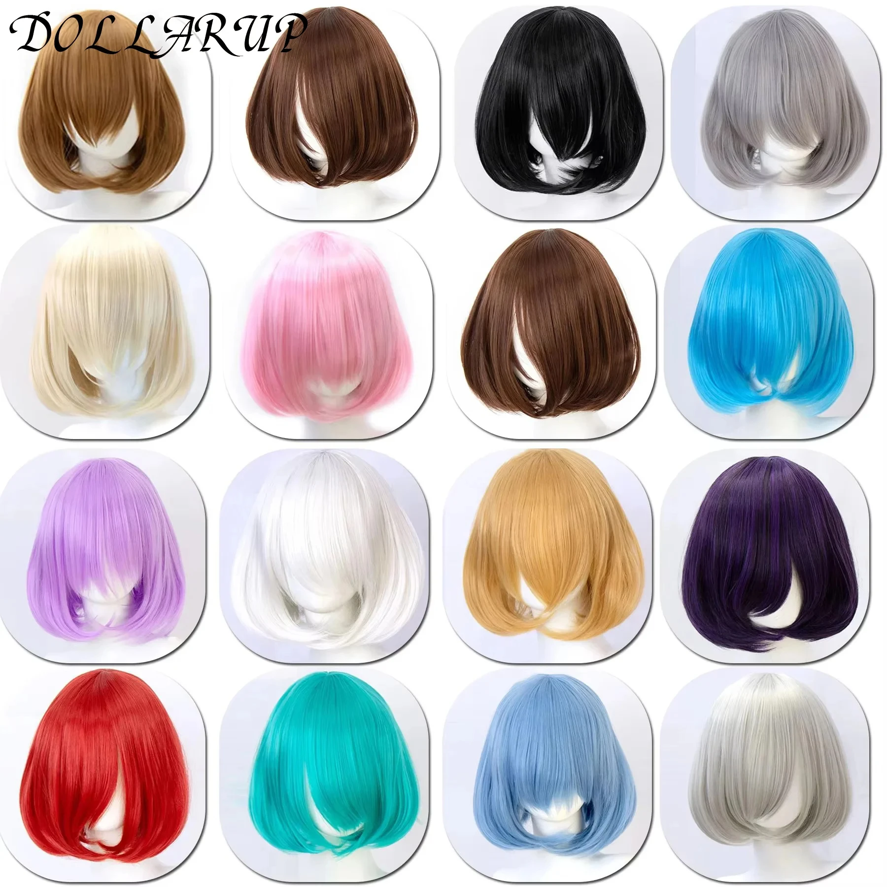 Bob Wig Pretty Women Short Bob Wigs Natural Fashion Halloween Cosplay Anime Wigs Cute Colored Synthetic Daily Party Xmas Wig
Bob Wig Pretty Women Short Bob Wigs Natural Fashion Halloween Cosplay Anime Wigs Cute Colored Synthetic Daily Party Xmas Wig