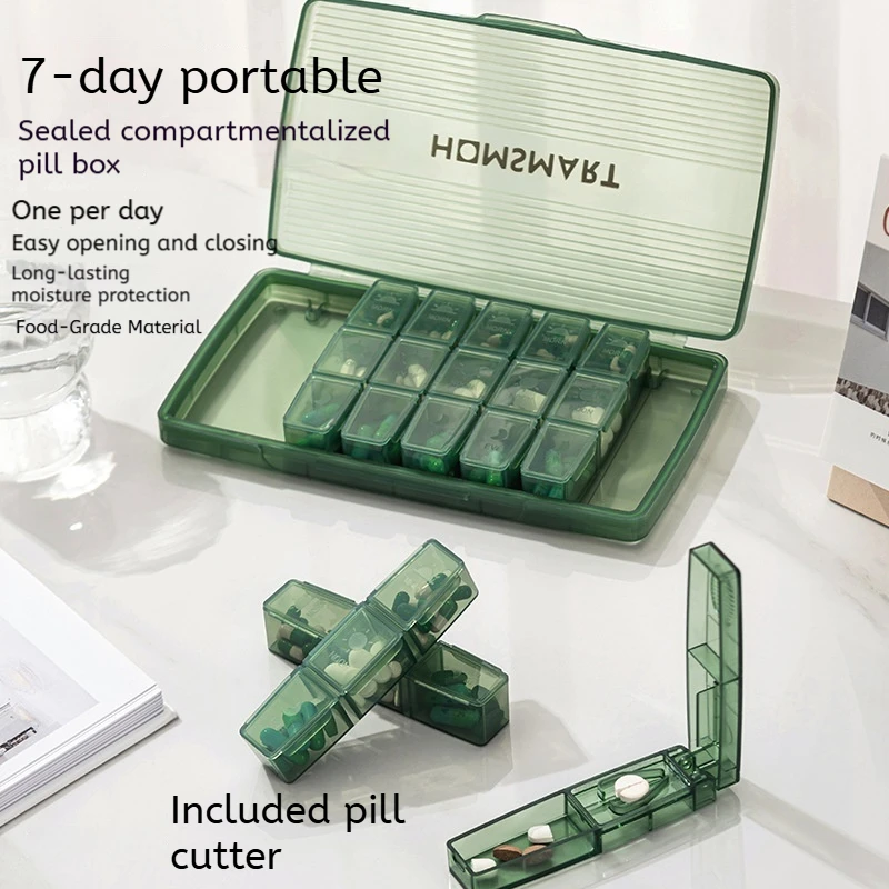 21 Squares Home Use Pill Box Is Equipped with A Medicine Cutter Portable Travel Cases Organizer Pill Container
21 Squares Home Use Pill Box Is Equipped with A Medicine Cutter Portable Travel Cases Organizer Pill Container