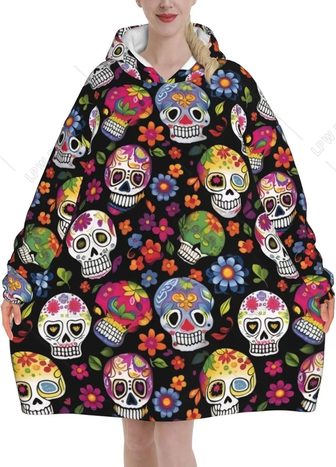 Носимое одеяло с цветными черепами, толстовка для женщин и мужчин, мягкое теплое одеяло, фланелевая толстовка с капюшоном и карманом
Носимое одеяло с цветными черепами, толстовка для женщин и мужчин, мягкое теплое одеяло, фланелевая толстовка с капюшоном и карманом