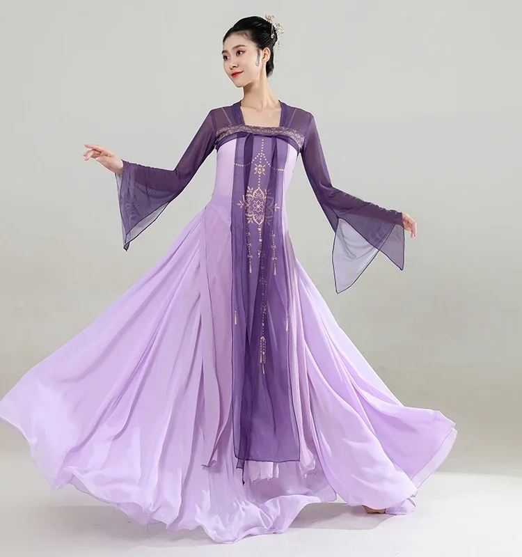 Classical Dance Costume Tang Dynasty Chinese Style Stage Outfit Fairy Daily Practice Dress Performance Dancewear Hanfu Dress
Classical Dance Costume Tang Dynasty Chinese Style Stage Outfit Fairy Daily Practice Dress Performance Dancewear Hanfu Dress