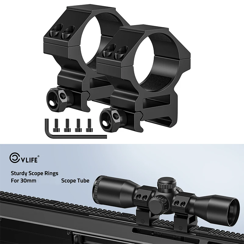 CVLIFE Scope Rings Mount for 30mm Diameter Scope Tube with 1.14 inch or 1.37 inch Height Compatible with 20mm Picatinny Rails
CVLIFE Scope Rings Mount for 30mm Diameter Scope Tube with 1.14 inch or 1.37 inch Height Compatible with 20mm Picatinny Rails