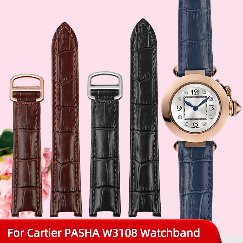 18*10mm 20*12mm Cowhide Leather Strap Concave Brown Black Calfskin Bracelet Folding Buckle For Cartier PASHA WSPA0009 Watchband
18*10mm 20*12mm Cowhide Leather Strap Concave Brown Black Calfskin Bracelet Folding Buckle For Cartier PASHA WSPA0009 Watchband