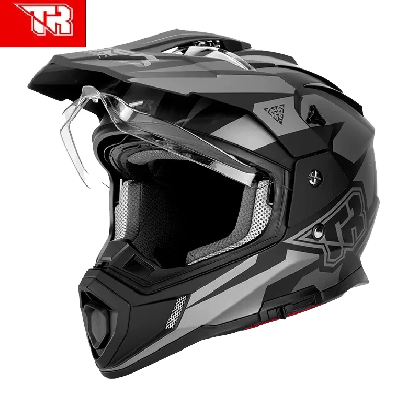 New TR Motorcycle Helmet Full face Double Lens Racing off-road Helmet Men Cascos Para Moto Capacete Casco Moto DOT Certification
New TR Motorcycle Helmet Full face Double Lens Racing off-road Helmet Men Cascos Para Moto Capacete Casco Moto DOT Certification
