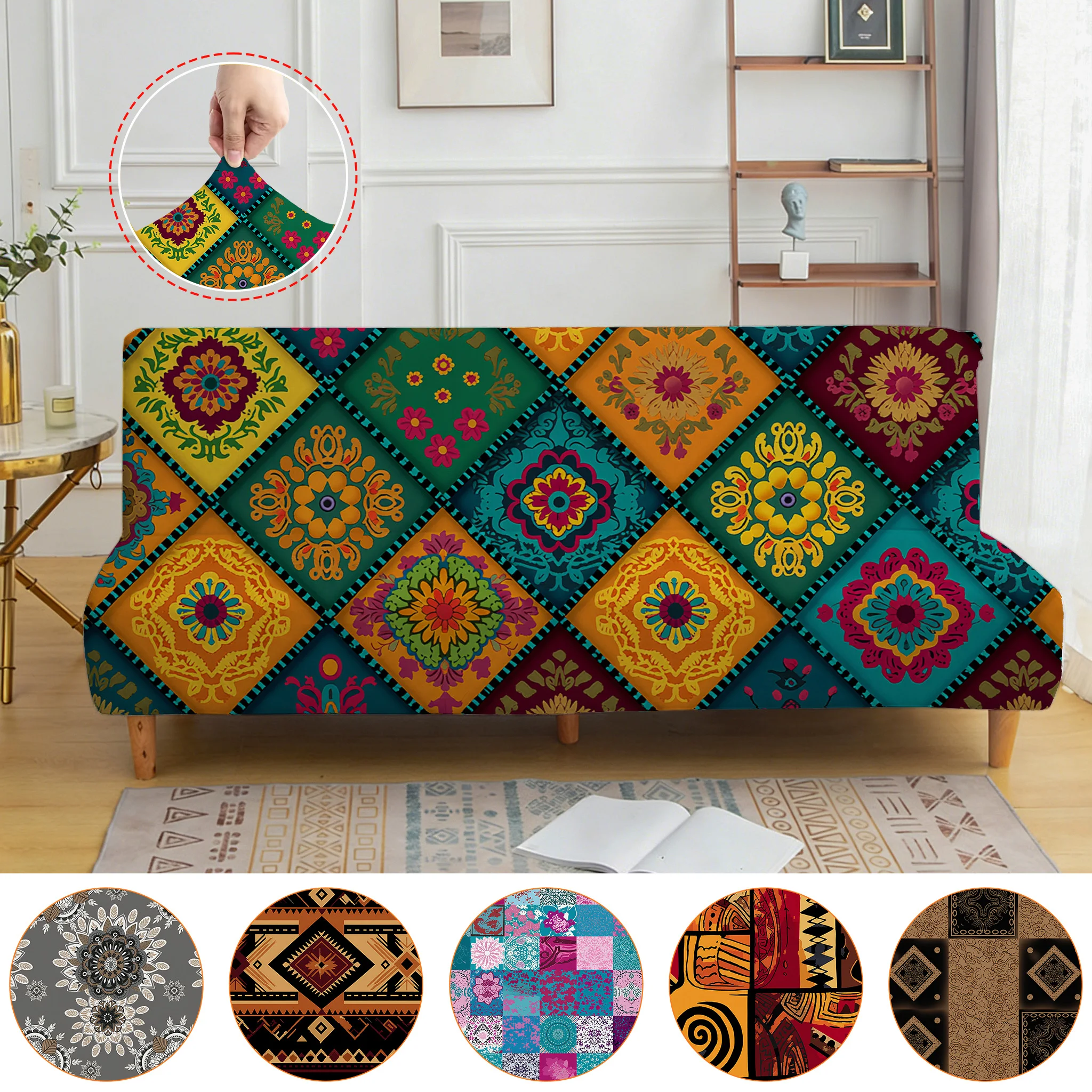Vintage Bohemian Tile Floral Pattern Washable Anti-slip Stretch Futon Sofa Bed Cover Daily Home Decor
Vintage Bohemian Tile Floral Pattern Washable Anti-slip Stretch Futon Sofa Bed Cover Daily Home Decor