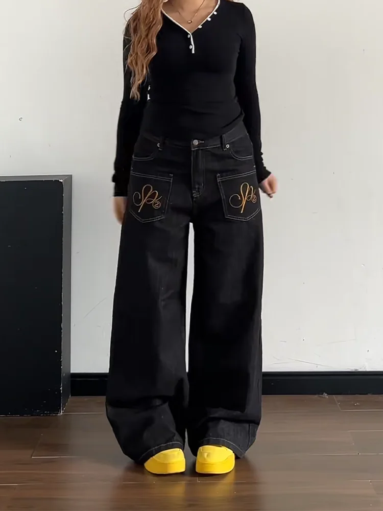 Large Size American Washed Embroidered Jeans Women's Winter New Straight Loose Fat MM Slim Wide Leg Floor-Length Pants
Large Size American Washed Embroidered Jeans Women's Winter New Straight Loose Fat MM Slim Wide Leg Floor-Length Pants