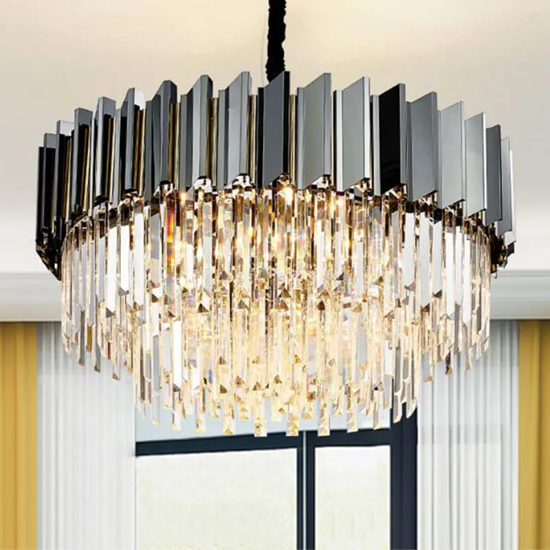 New Modern Crystal Chandelier For Living Room Dining Room Stainless Steel Electroplating Gun Black Lighting Decoration For Home
New Modern Crystal Chandelier For Living Room Dining Room Stainless Steel Electroplating Gun Black Lighting Decoration For Home