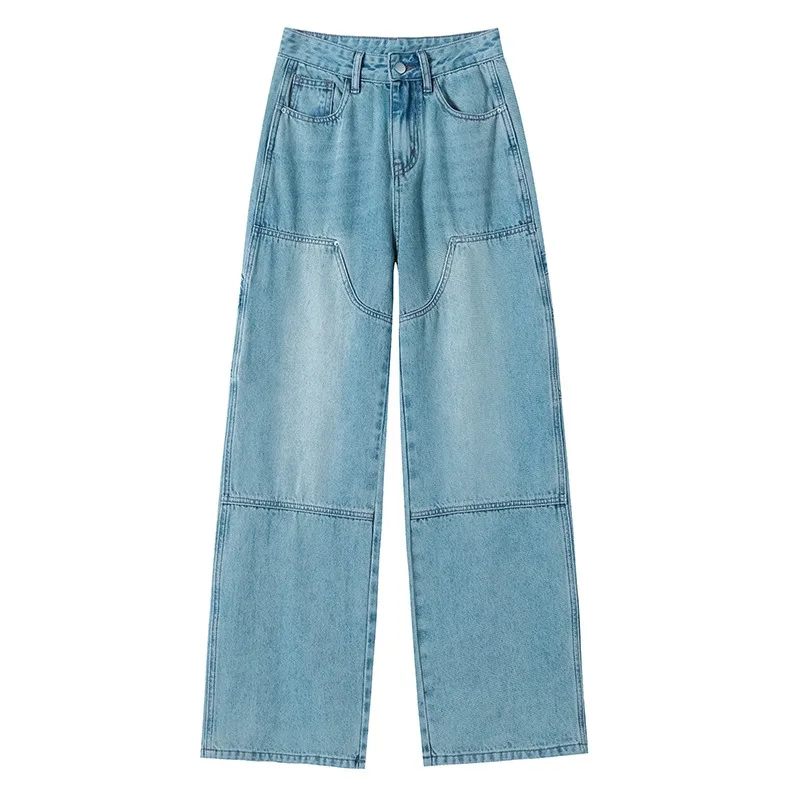 Women's High Waist Wide Leg Cargo Jeans American Retro Light Wash Casual Streetwear Denim Pants Spring 2026
Women's High Waist Wide Leg Cargo Jeans American Retro Light Wash Casual Streetwear Denim Pants Spring 2026
