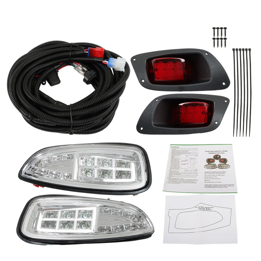 Fit For EZGO RXV Golf CART 2016+ Deluxe Street Legal All LED Light KIT
Fit For EZGO RXV Golf CART 2016+ Deluxe Street Legal All LED Light KIT