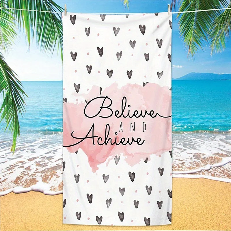Пляжное полотенце Believe & Achieve Пляжное полотенце с рисунком Солнцезащитное и ветрозащитное, подходит для бассейна, кемпинга, дорожного одеяла
Пляжное полотенце Believe & Achieve Пляжное полотенце с рисунком Солнцезащитное и ветрозащитное, подходит для бассейна, кемпинга, дорожного одеяла