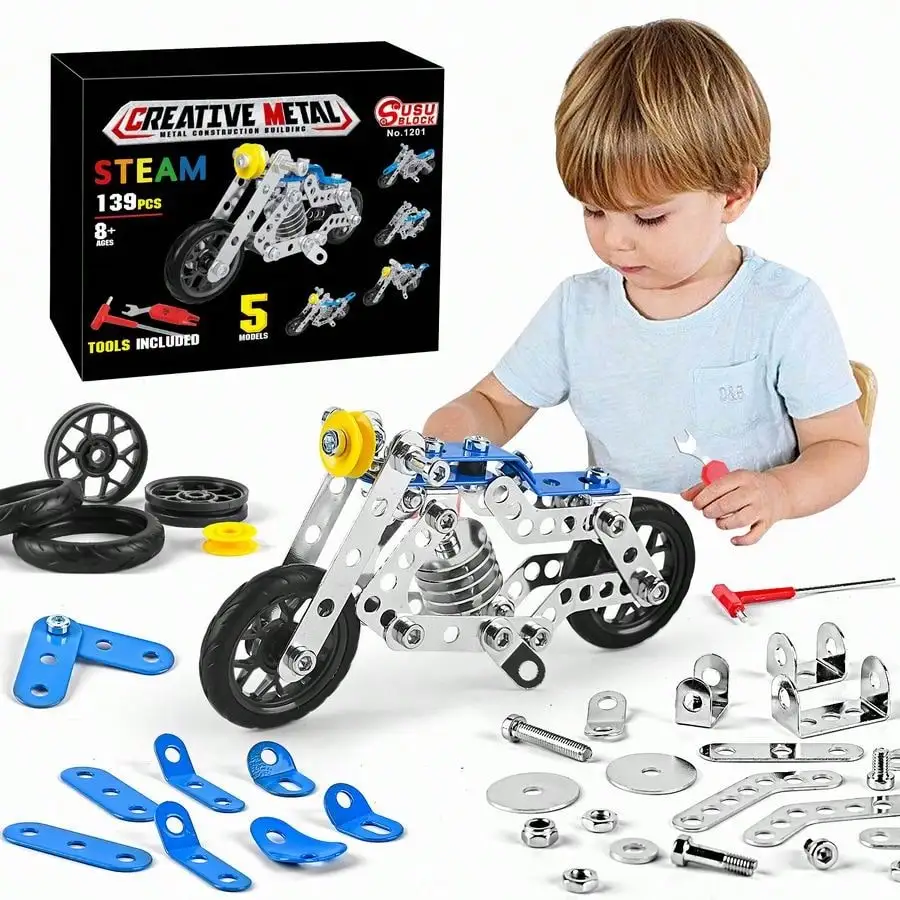 Building Toys For Boys 8+ Years Old, 4-In-1 DIY Fire Truck Model Construction Blocks, Children's Assembling Puzzle Alloy Brick Gift Set
Building Toys For Boys 8+ Years Old, 4-In-1 DIY Fire Truck Model Construction Blocks, Children's Assembling Puzzle Alloy Brick Gift Set