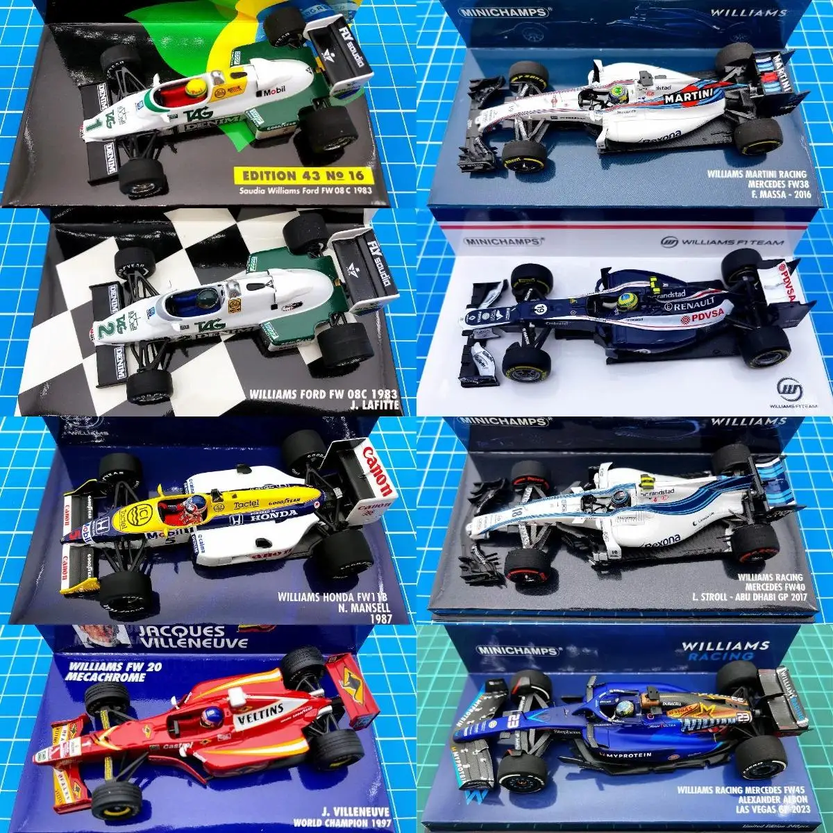 Minichamps 1:43 F1 FW08 FW11 FW20-FW45 Simulation Limited Edition Resin Metal Static Car Model Toy Gift
Minichamps 1:43 F1 FW08 FW11 FW20-FW45 Simulation Limited Edition Resin Metal Static Car Model Toy Gift