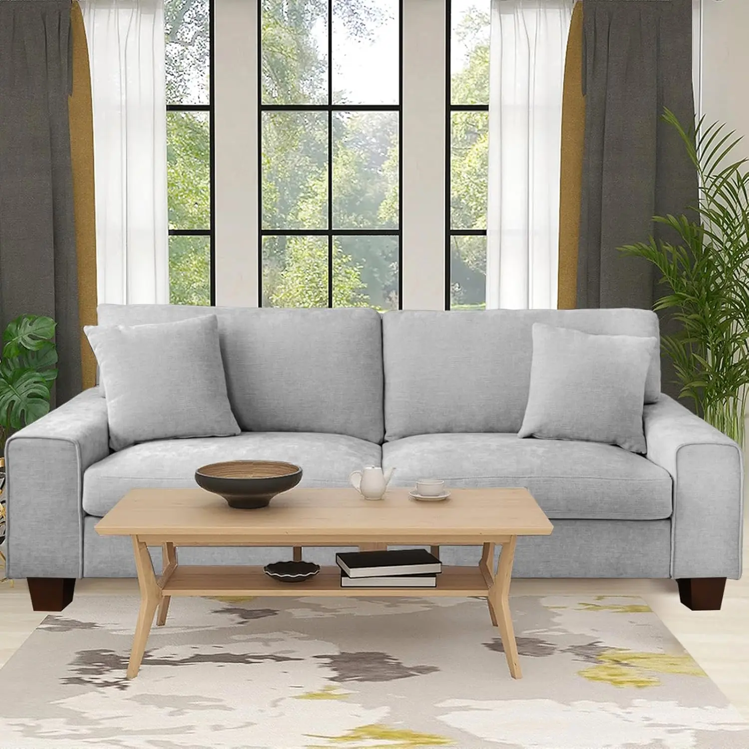 Modern Loveseat Sofa For Living Room,Chenille Recliner, Removable Cover, Spring Cushions, Solid Wood Frame, Easy Assembly For 
Modern Loveseat Sofa For Living Room,Chenille Recliner, Removable Cover, Spring Cushions, Solid Wood Frame, Easy Assembly For