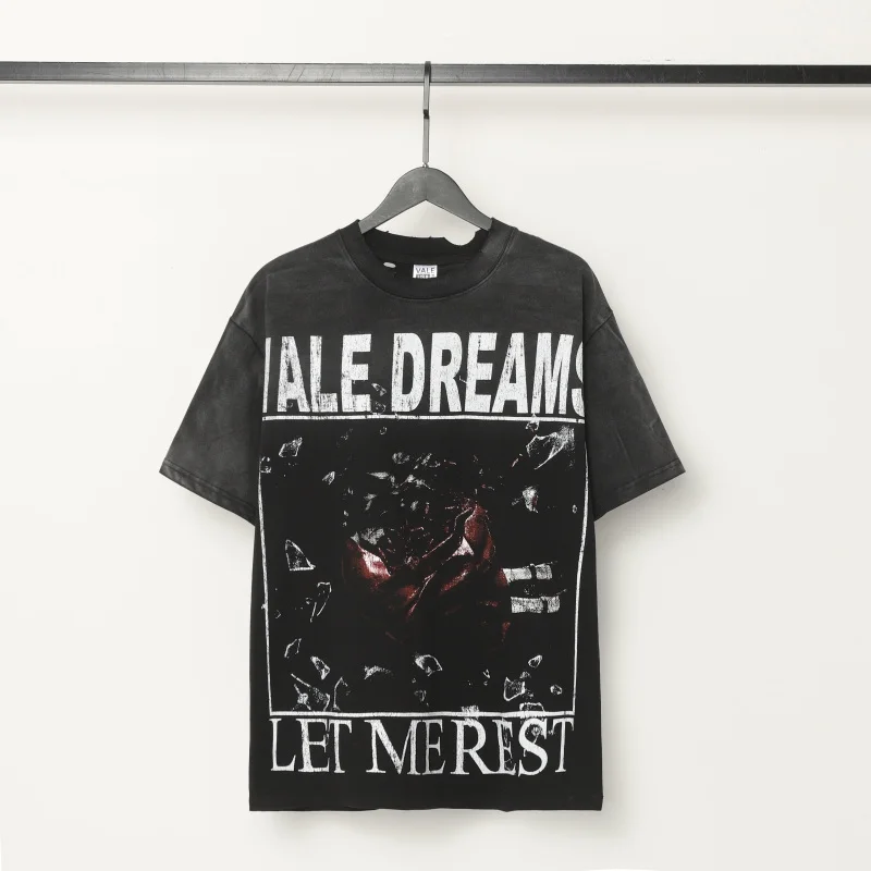 Retro Streetwear Tops Men High Quality Washed Black Short Sleeve T-shirt Graphics Print Vale Tees Oversized Summer Clothes
Retro Streetwear Tops Men High Quality Washed Black Short Sleeve T-shirt Graphics Print Vale Tees Oversized Summer Clothes