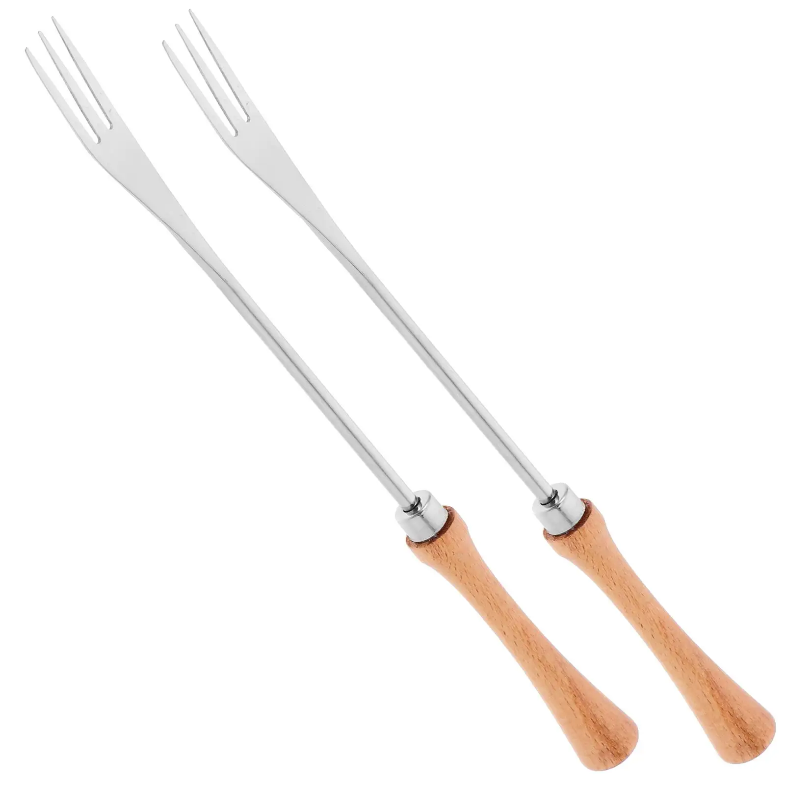 2pcs Stainless Steel Fondue Forks Elegant Design Beechwood Handle Dessert Chocolate Fruit BBQ Skewer Easy Clean
2pcs Stainless Steel Fondue Forks Elegant Design Beechwood Handle Dessert Chocolate Fruit BBQ Skewer Easy Clean