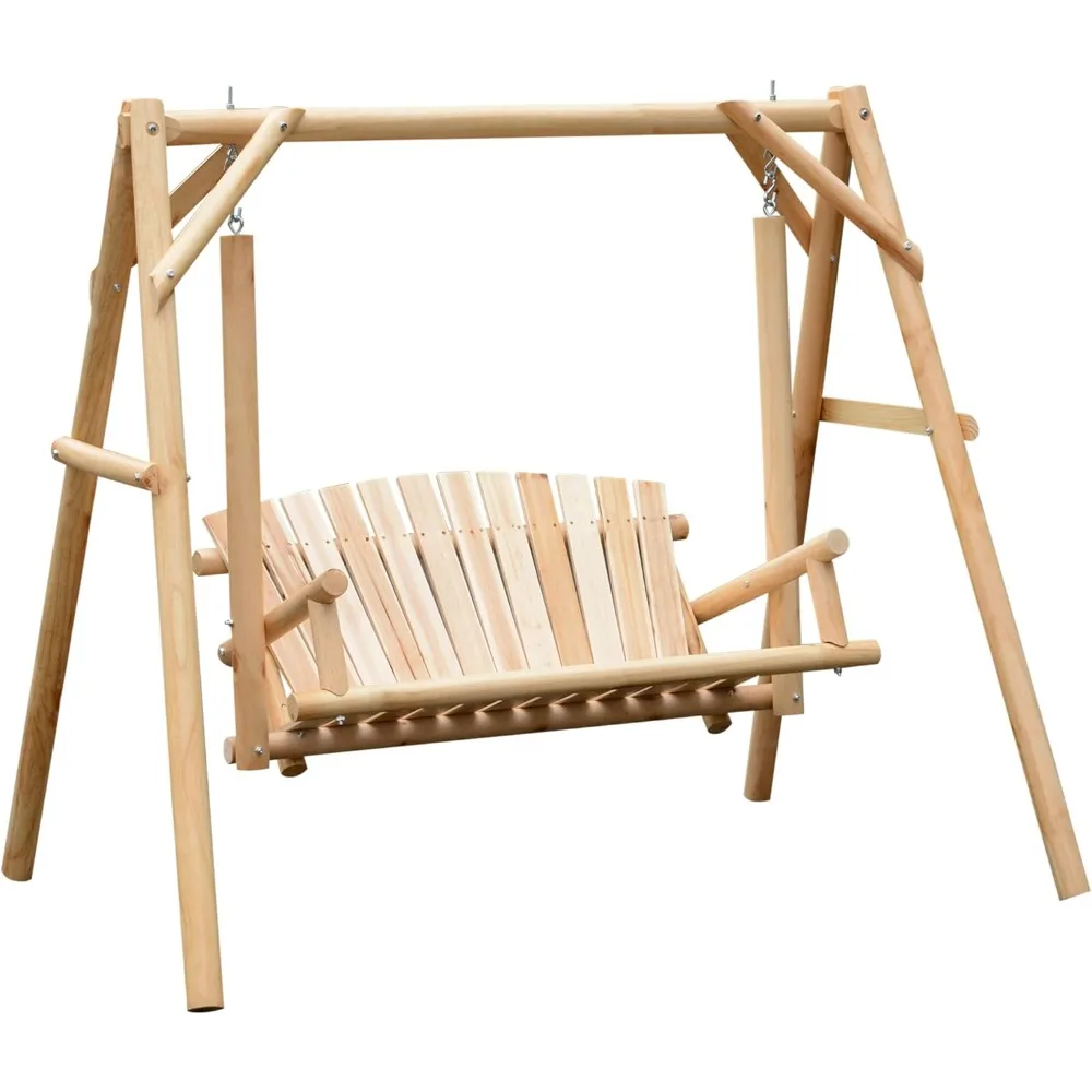Wooden Two-Seat Patio Swing Bench, Natural Finish, Ideal for Garden, Poolside, and Backyard Relaxation
Wooden Two-Seat Patio Swing Bench, Natural Finish, Ideal for Garden, Poolside, and Backyard Relaxation